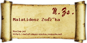 Malatidesz Zsóka névjegykártya